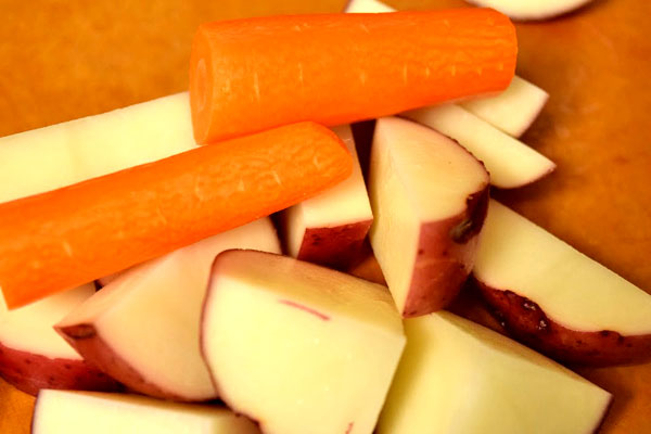 carrots potatoes