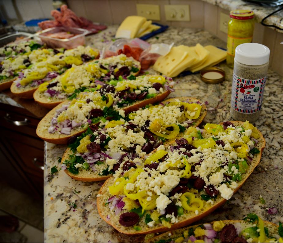 Open sandwich preparation