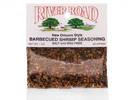 cellophane bag of BBQ Shrimp Seasoning, Salt Free