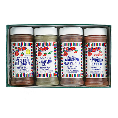 Hot and Spicy Gift Box there are four medium size jars in the box