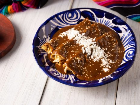 Mole Poblano Shredded Chicken Tacos