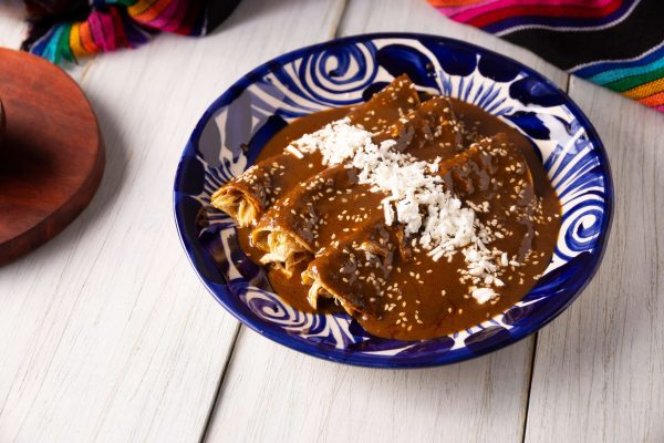 Mole Poblano Shredded Chicken Tacos