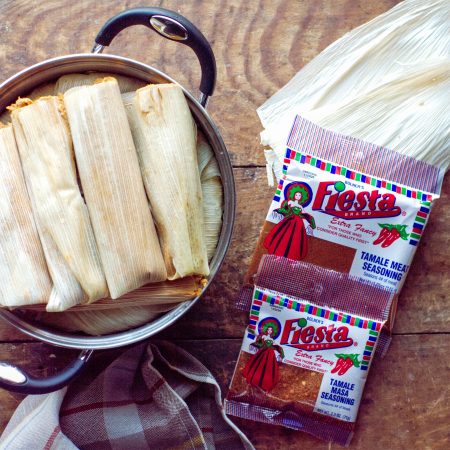Tamales finished with Masa and Meat Seasoning