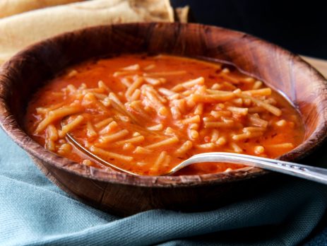 Traditional Mexican noodle soup sopa de fideos