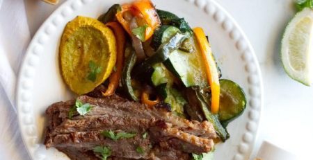 Chili Lime Steak Fajitas with Veggie Medley