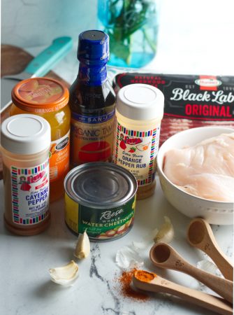 Orange Glazed Chicken Bacon Bites