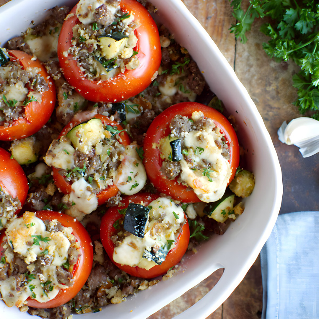 Cheesy Stuffed Tomatoes
