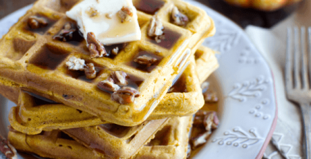 Pumpkin Pecan Waffles