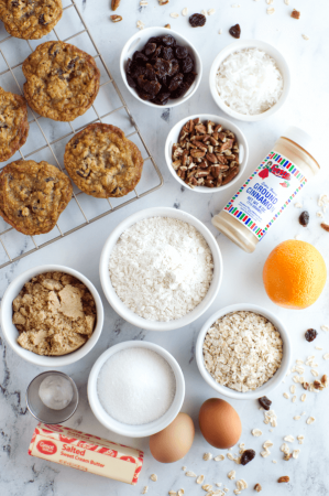 Cranberry Orange Pecan Oatmeal Cookies