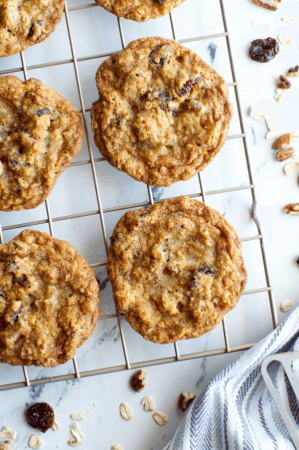 Cranberry Orange Pecan Oatmeal Cookies