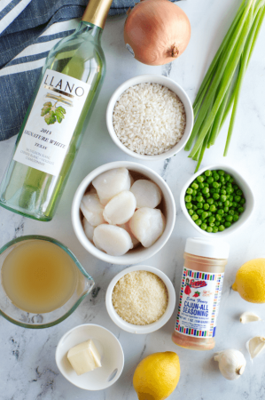 Seared Scallops with Cajun Risotto