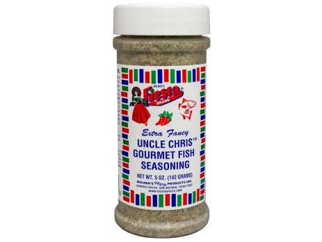 Product image of Uncle Chris Gourmet Fish Seasoning in medium size jar