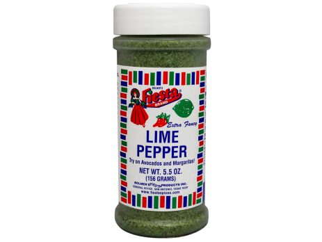 Picture of Lime Pepper seasoning in a medium size jar