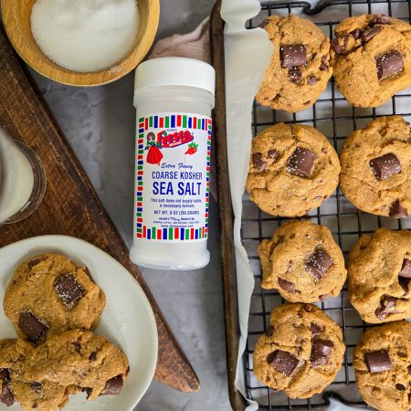 Tray of freshly baked Chocolate Chunk Cookies