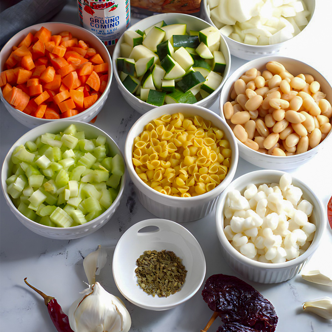 Minestrone Soup Ingredients Ingredients for Minestrone Soup