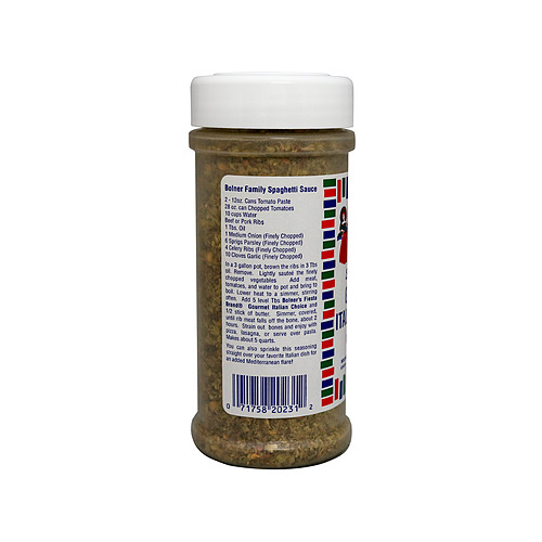 Picture of medium size jar of Fiesta Brand Gourmet Italian Choice seasoning; an incredible Italian herb blend.