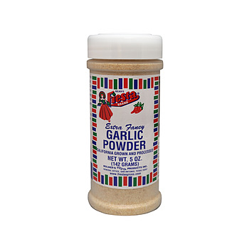 Garlic Powder in medium jar front of jar label